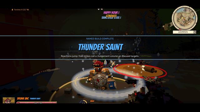 Thunder Saint: the build gets its name