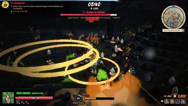 Trash Wizard against Yggarak the Thirsting, a demi-boss