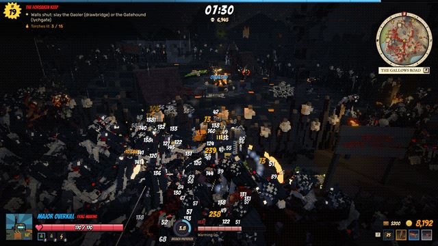 Major Overkill, seven and a half minutes in